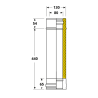 Elément 50 cm conduit double paroi isolé Edilinox - Diamètre 150 mm