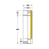 Elément 50 cm conduit double paroi isolé Edilinox - Diamètre 150 mm