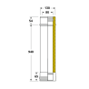 Élément 100 cm conduit double paroi isolé Edilinox - Diamètre 80 mm