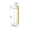 Élément 100 cm conduit double paroi isolé Edilinox - Diamètre 100 mm