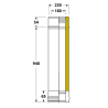 Élément 100 cm conduit double paroi isolé Edilinox - Diamètre 180 mm