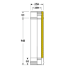 Élément 100 cm conduit double paroi isolé Edilinox - Diamètre 200 mm