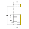 Élément réglable 26 à 39 cm conduit double isolé Edilinox - Diamètre 150 mm