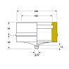 Tampon purge conduit double paroi isolé Edilinox - Diamètre 180 mm