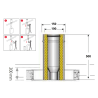 Élément finition 50 cm conduit double paroi isolé Edilinox - Diamètre 150 mm