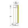 Ensemble dévoiement 2 x coudes 45 ° + 1 x 100 cm conduit double paroi isolé Ediliso25 Edilinox