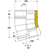 Coude 15 degrés conduit double paroi isolé Edilinox - Diamètre 180 mm