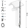 Kit conduit double paroi isolé vertical extérieur Ediliso25 Edilinox