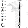Kit conduit double paroi isolé vertical extérieur Ediliso25 Edilinox
