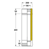 Ensemble dévoiement 2 x coudes 45 ° + 1 x 50 cm conduit double paroi isolé Ediliso25 Edilinox