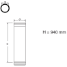 Tuyau élément droit 100 cm inox diam. 150 mm Edilinox