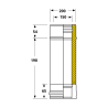 Ensemble dévoiement 2 x coudes 45 ° + 1 x 25 cm conduit double paroi isolé Ediliso25 Edilinox