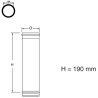 Tuyau élément droit 25 cm inox diam. 150 mm Edilinox