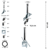 Kit conduit double paroi isolé avec dévoiement sortie toiture Ediliso25 Edilinox