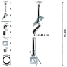 Kit conduit double paroi isolé avec dévoiement sortie toiture Ediliso25 Edilinox