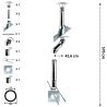 Kit conduit double paroi isolé avec dévoiement sortie toiture Ediliso25 Edilinox