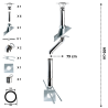 Kit conduit double paroi isolé avec dévoiement sortie toiture Ediliso25 Edilinox