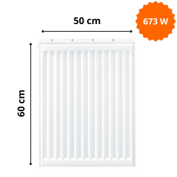 Radiateur Acier H.60 x L.50 cm Stelrad 673W T21