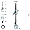 Kit conduit double paroi isolé sortie toiture Ediliso25 Edilinox