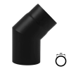 Coude 45° émaillé noir mat Edilinox
