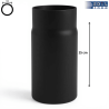 Élément droit 25 cm émaillé noir mat Edilinox