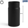 Élément droit 25 cm émaillé noir mat Edilinox