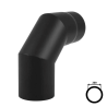 Coude 90° émaillé noir mat Edilinox
