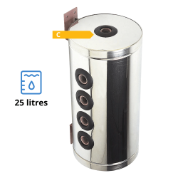Bouteille de Mélange 25 L Jaquette Inox Pose Murale de chez Thermador Bouteille de Mélange 25 L Jaquette Inox Pose Murale de chez Thermador