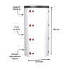 Kit ballon tampon 500 litres + vase expansion + unité de charge pour chaudière bois