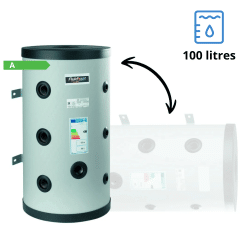 Bouteille de mélange 100 Litres murale multipostions Fluidheat