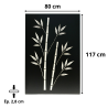 Plaque de protection murale verticale décorative en acier Turmel 120 x 81 cm Edilinox