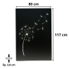 Plaque de protection murale verticale décorative en acier Dalven 120 x 81 cm Edilinox