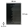 Plaque de protection murale verticale décorative en acier Forlin 120 x 81 cm Edilinox