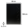Plaque de protection murale verticale étoiles acier Delvar 80 x 120 cm Edilinox
