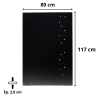 Plaque de protection murale verticale étoiles acier Delvar 80 x 120 cm Edilinox
