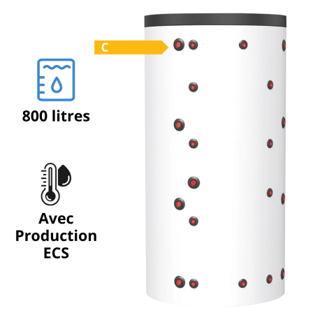 Ballon stockeur Thermador 570 Litres Sans échangeur acier