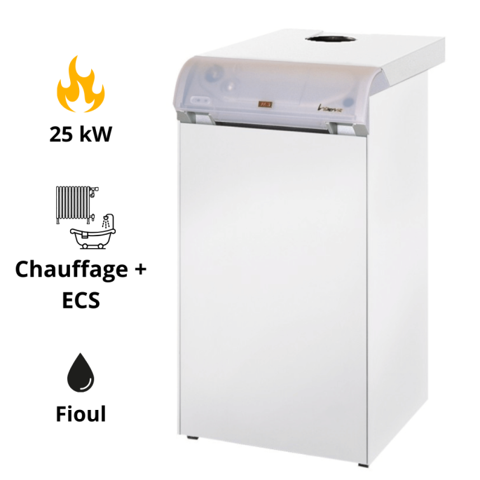 Chaudière sol Fioul Riello Insieme Condens 26Gk 25kW + ECS