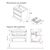 Ensemble meuble 2 tiroirs ATTILA Salgar