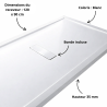 Receveur de douche 120 x 90 cm blanc brillant 35 mm CUSTOM NOVELLINI