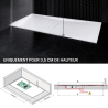 Receveur de douche 140 x 80 cm blanc brillant 35 mm CUSTOM NOVELLINI