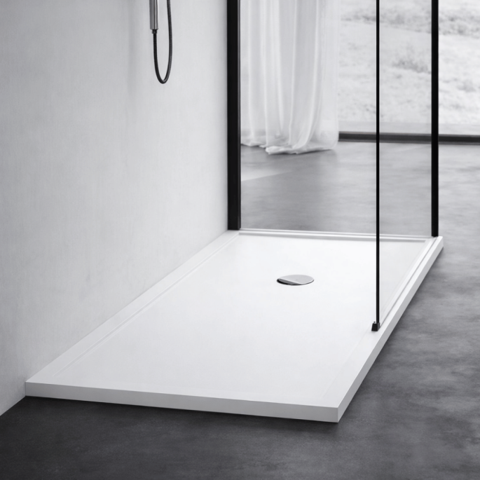 Receveur de douche 120 x 80 cm blanc 45 mm OLYMPIC PLUS NOVELLINI