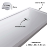 Receveur de douche 120 x 80 cm blanc 45 mm OLYMPIC PLUS NOVELLINI