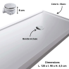 Receveur de douche 120 x 80 cm blanc 45 mm OLYMPIC PLUS NOVELLINI