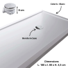 Receveur de douche 120 x 80 cm blanc 45 mm OLYMPIC PLUS NOVELLINI
