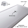 Receveur de douche 120 x 80 cm blanc 45 mm OLYMPIC PLUS NOVELLINI