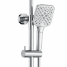 Ensemble Mitigeur lavabo + Colonne de douche + Mitigeur Bain + Support douchette Chromé