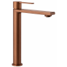 Ensemble 2 mitigeurs lavabo réhaussés + Colonne de douche - Couleur cuivre brossé