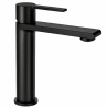 Ensemble 2 Mitigeurs lavabo + Colonne de douche + Mitigeur Bain + Support douchette flexible Noir mat