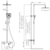Ensemble mitigeur lavabo réhaussé + Colonne de douche - Couleur Chromée