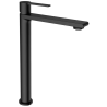 Ensemble mitigeur lavabo réhaussé + Colonne de douche - Couleur Noir mat